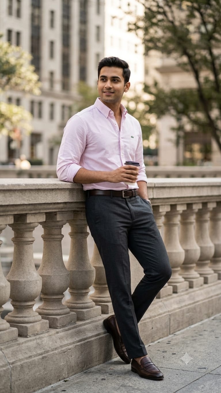The Signature Stripe — Lacoste Cotton Oxford Shirt
